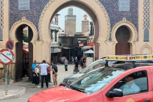 Red Official Taxi Fez Morocco